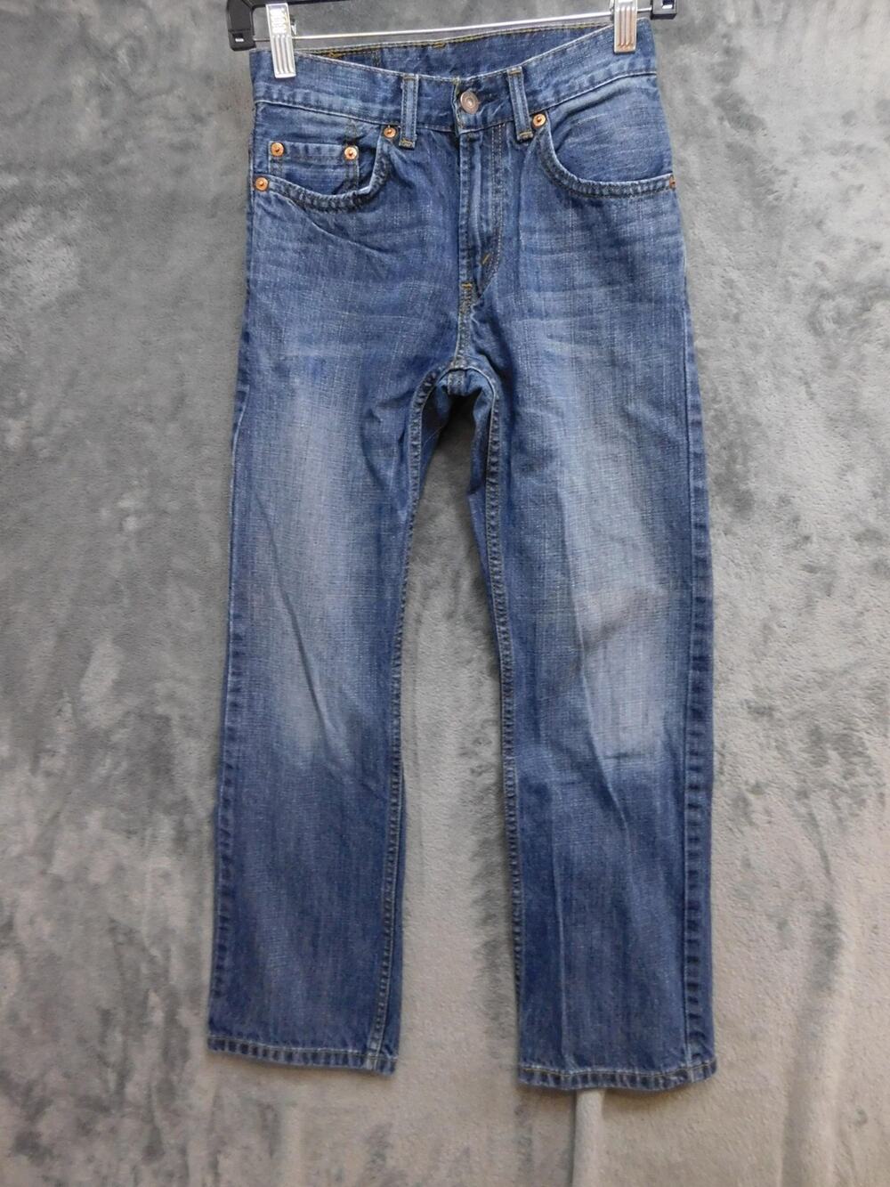 Levi's Jeans Kids 14 Blue 505 Straight Slim 25W 27L Denim 100% Cotton Pockets